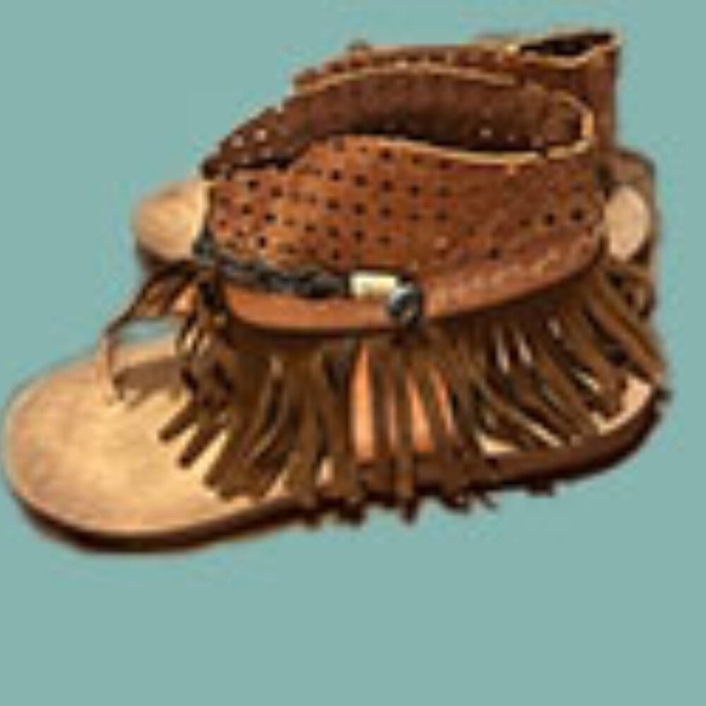 Free People Leather Sandals, Size 8.